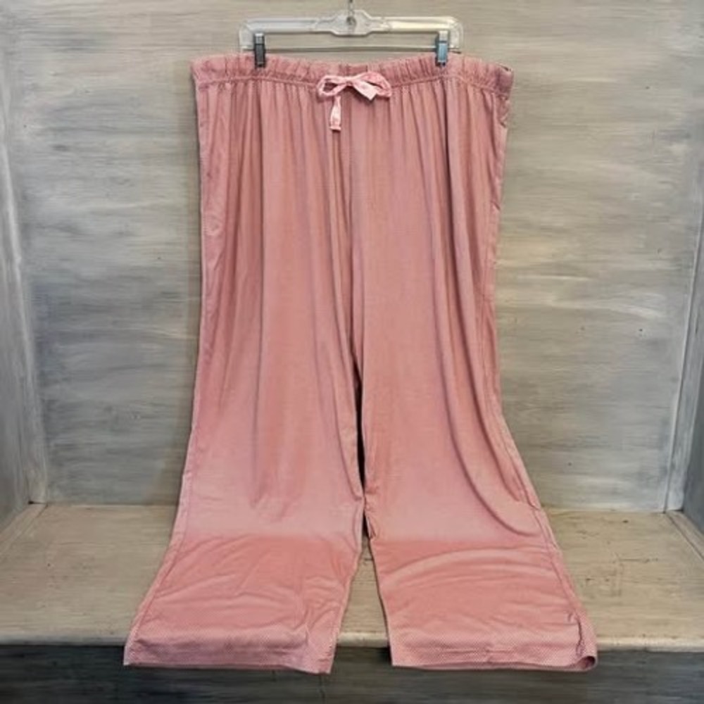 Mayfair Ladies Silky Knit Polka Dot Lounge Sleepwear Pants Size 3X New with Tags
